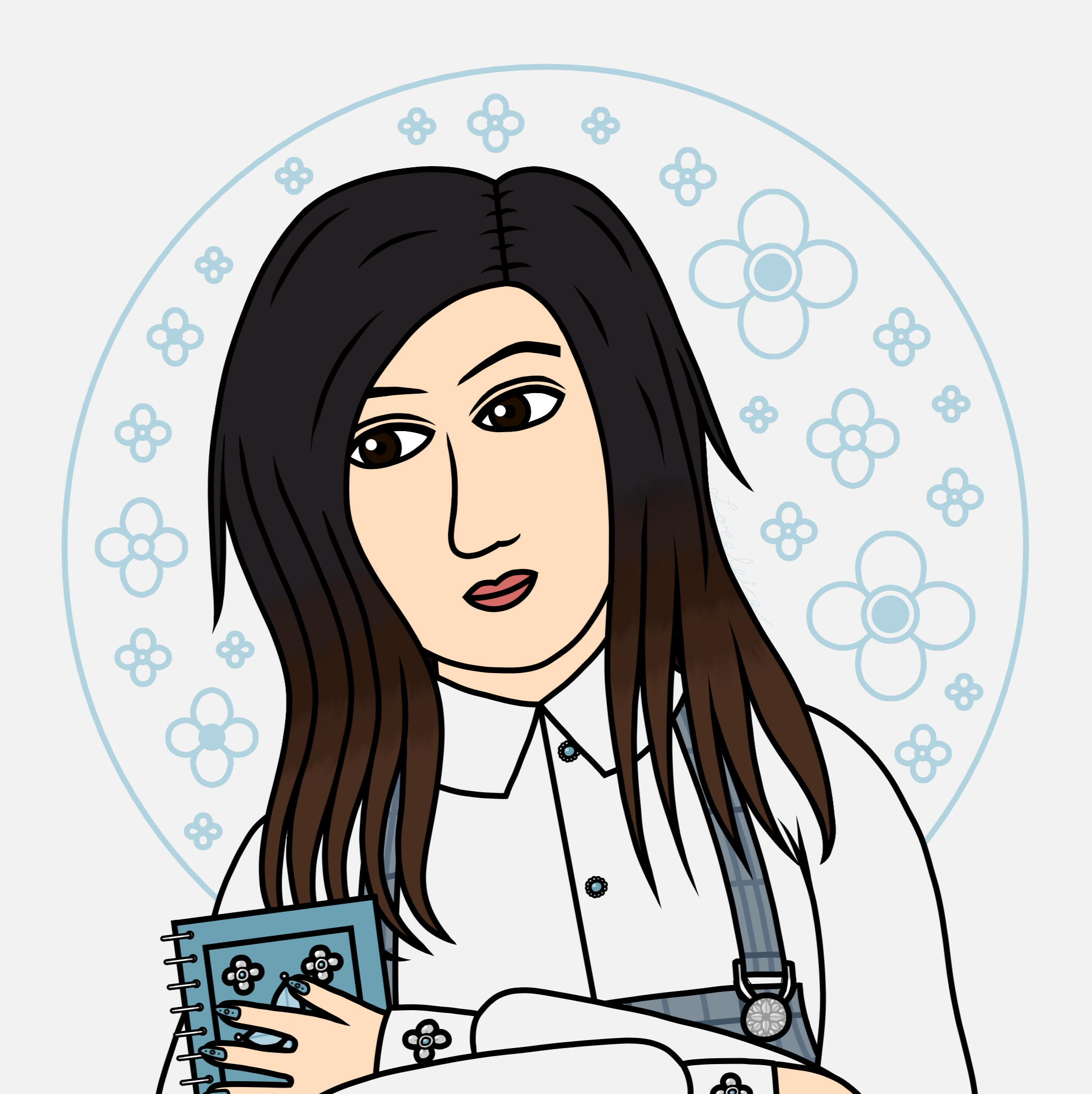 Floral Ice A digital illustration of Loreleice's virtual persona.