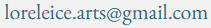 Loreleice's email (made into a static image for spam prevention purposes) Official email address for Loreleice.
